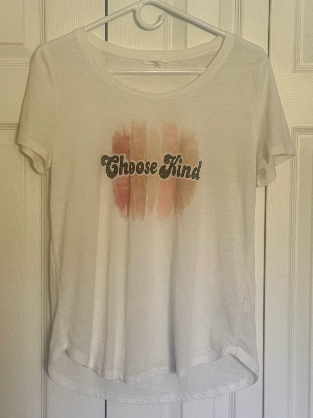 Maurices Choose Kind Graphic Tee Shirt Womens Small White Short Sleeve Casual